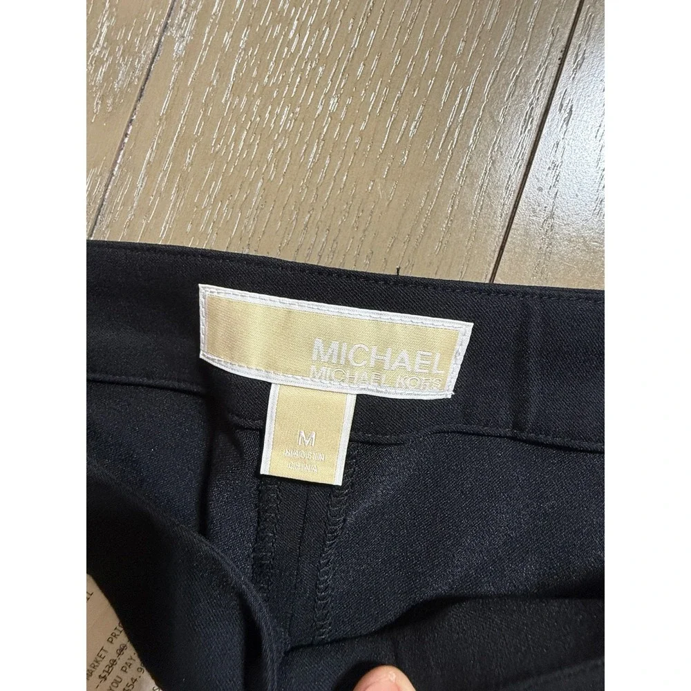 Michael Kors Trousers Womens Medium Black Ring Detail Basics QH83BF57GF